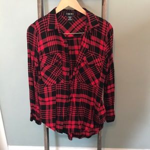 Red and black plaid button up!